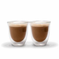 2 Dubbelwandige glazen koffiekopjes