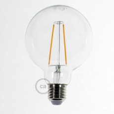 LED globe 4W - 9,5cm decoratief vintage transparant