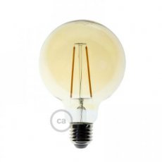 LED globe 4W - 9,5cm decoratief vintage goudkleurig dimbaar