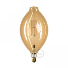 LED bollend buisvormig 11W - 18,0cm goudkleurig dimbaar