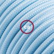 XZ3RM17 Textielkabel glanzend viscose babyblauw 3 x 0,75