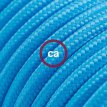 XZ3RM11 Textielkabel glanzend viscose hemelsblauw 3 x 0,75