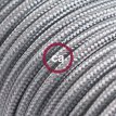 XZ3RM02 Textielkabel glanzend viscose zilver 3 x 0,75