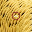 XZ3TM10 Textielkabel glanzend viscose geel 3 x 0,75