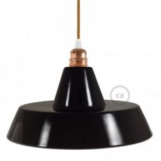 Keramiek lampenkap Fabriek 31cm zwart