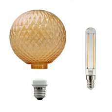 LED globe 5W - 12,5cm geel dimbaar