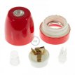 KPLPROS Porselein E27 fitting - glad - rood