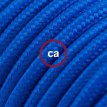 XZ15RM12 Textielkabel glanzend viscose blauw 3 x 1,5
