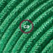 XZ3RL06 Textielkabel glanzend viscose met glinsters groen 3 x 0,75