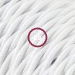 XZ3TC01 Textielkabel mat katoen wit 3 x 0,75