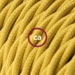 XZ3TM25 Textielkabel glanzend viscose mosterd geel 3 x 0,75