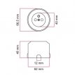 PBOXFRABIA Porselein stopcontact met penaarding - CC