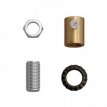 SERM1OTS Geborsteld bronzen metalen design trekontlaster met schroefdraad, moer en ringetje.