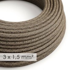 XZ15RN04 opbouw textielkabel 3x1,5 rond bruin