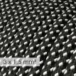 XZ15RT41 opbouw textielkabel 3x1,5 rond viscose 3D effect zwart-wit